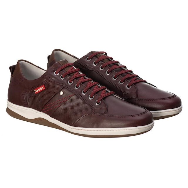 Sapatênis Couro Masculino Cadarço Casual Conforto Elegante