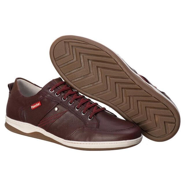 Sapatênis Couro Masculino Cadarço Casual Conforto Elegante
