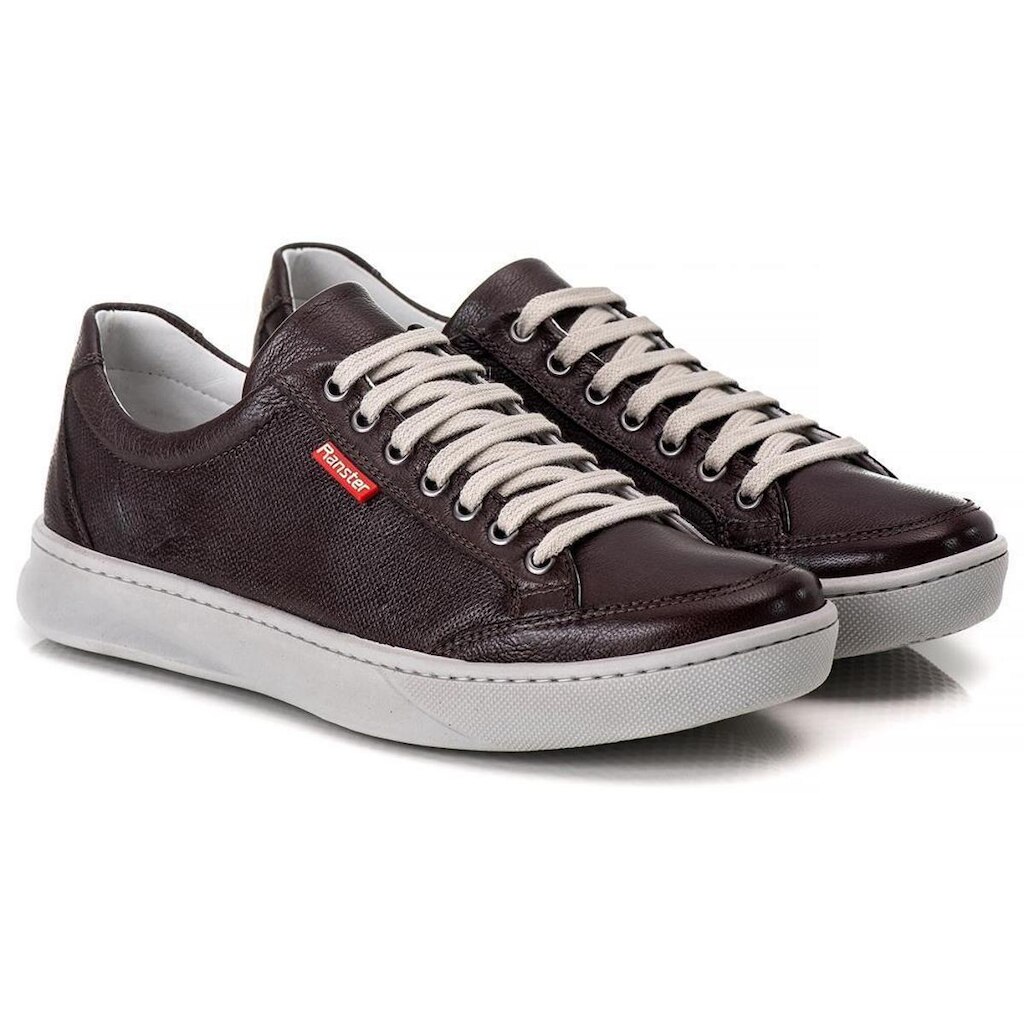 Sapatênis Couro Masculino Cadarço Textura Estilo Conforto