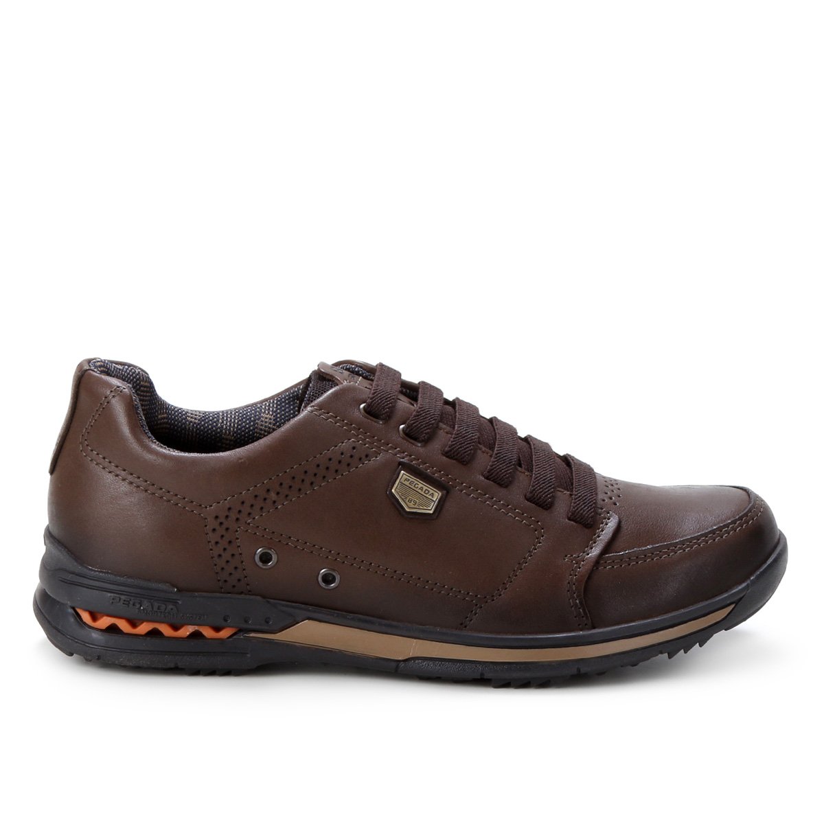 Sapatênis Couro Pegada 114854 Masculino - Marrom Escuro Menor preço em Sapatênis Couro Pegada 114854 Masculino - Marrom Escuro