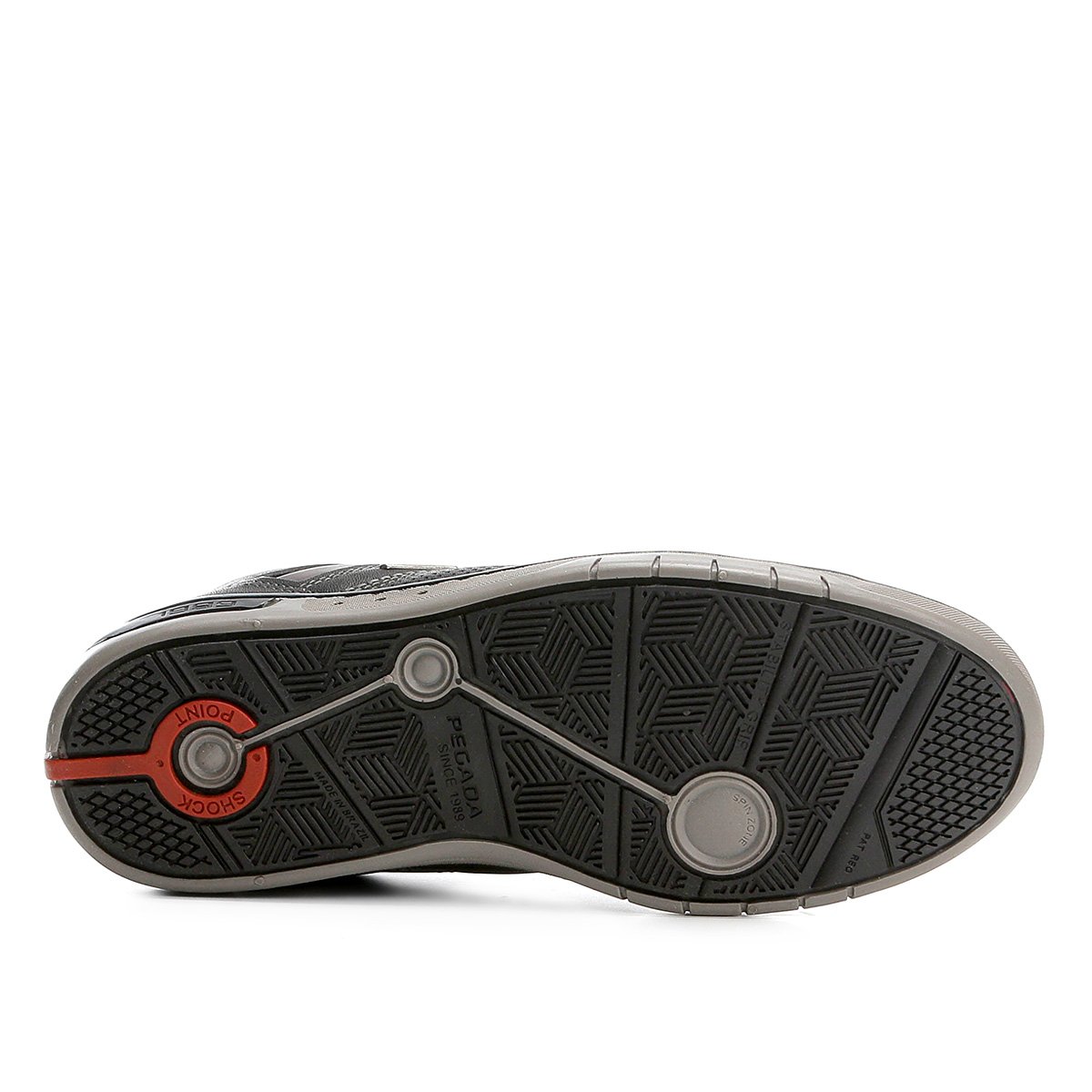 sapatênis couro pegada