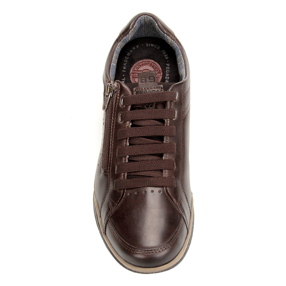 sapatênis couro pegada