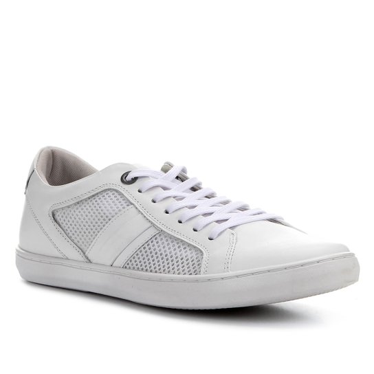 Sapatênis Couro Shoestock Urban Masculino - Branco