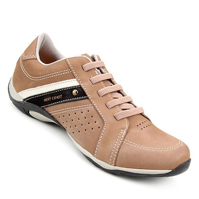 Sapatênis Couro West Coast Parker Masculino - Marrom Claro | Zattini