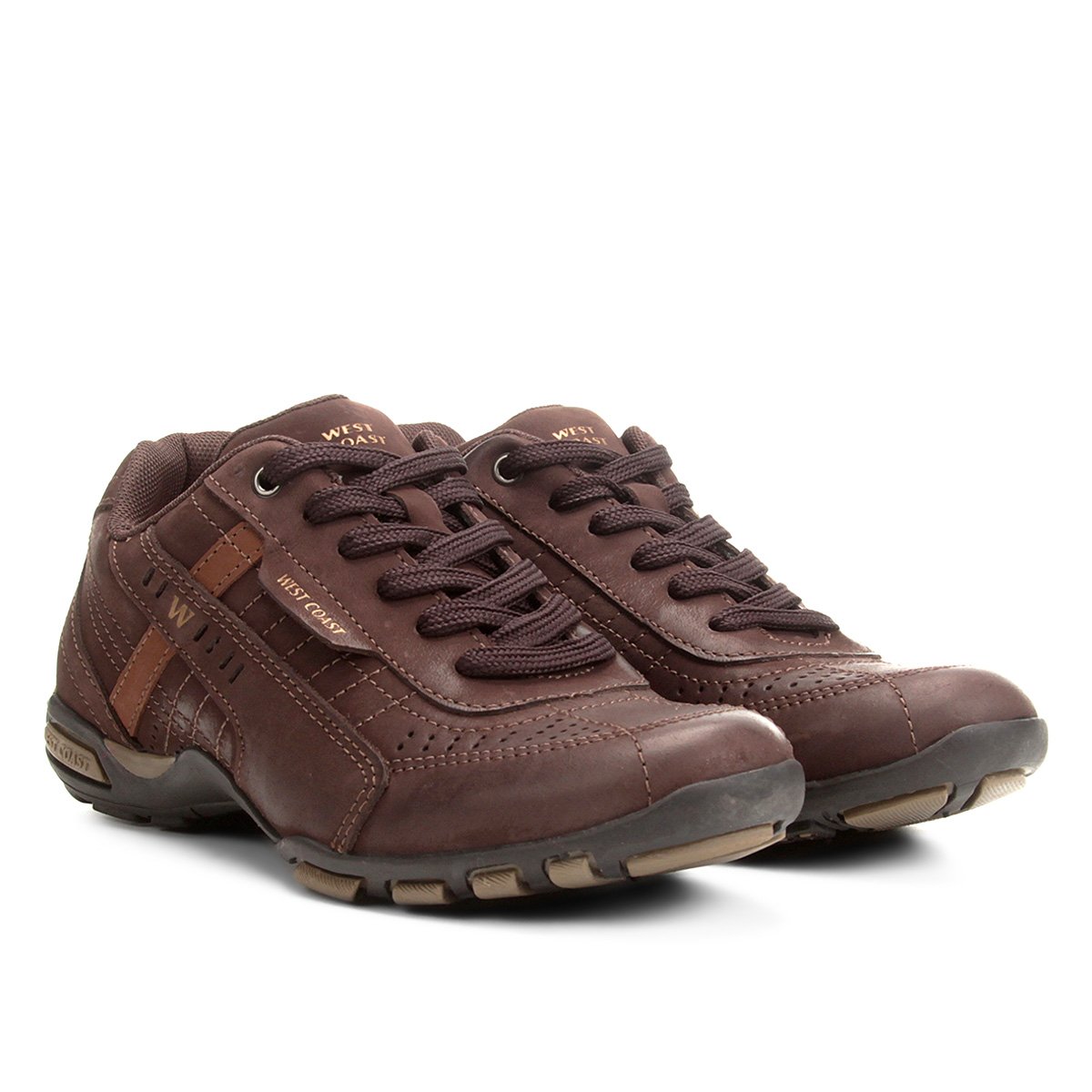 Sapatênis Couro West Coast Parker Masculino - Café | Zattini