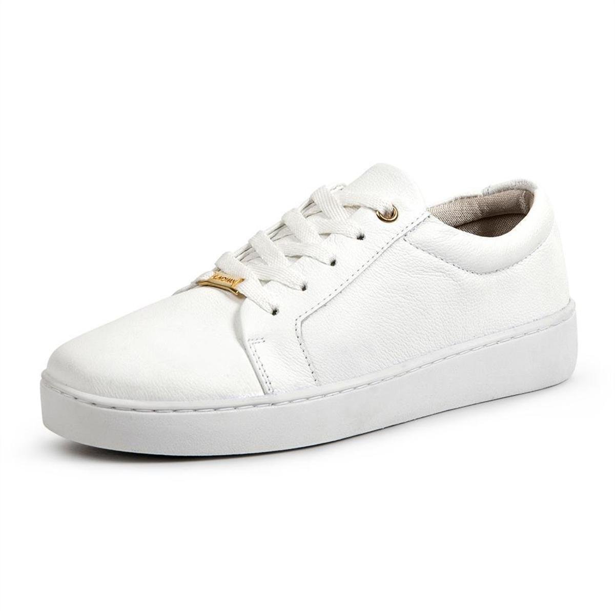sapatenis feminino couro branco