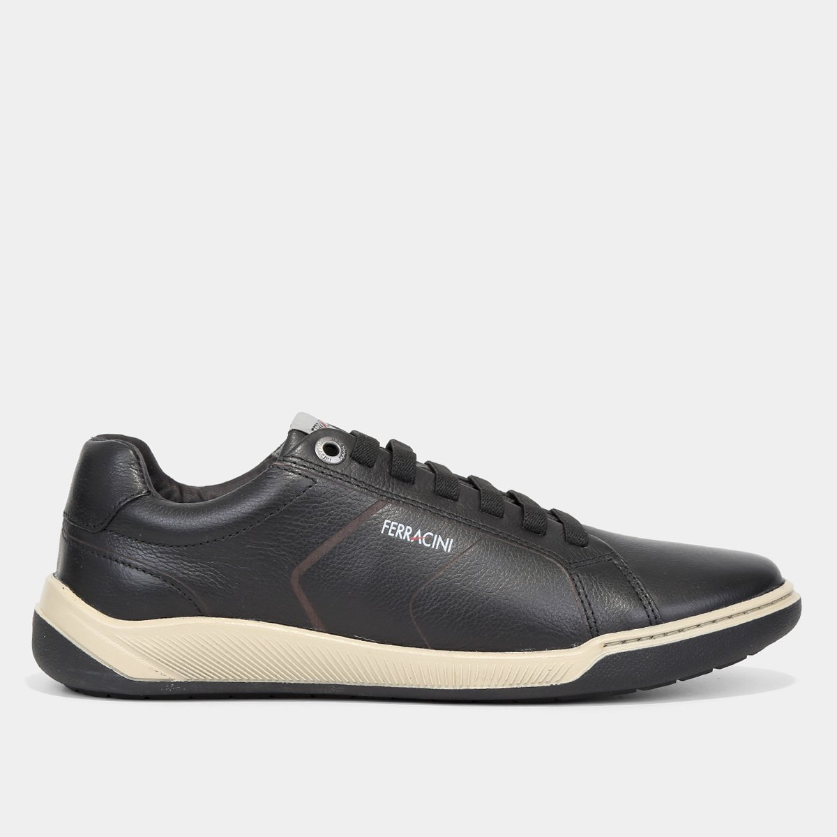 Sapatênis Ferracini Casual Masculino - Preto+Branco Menor preço em Sapatênis Ferracini Casual Masculino - Preto+Branco