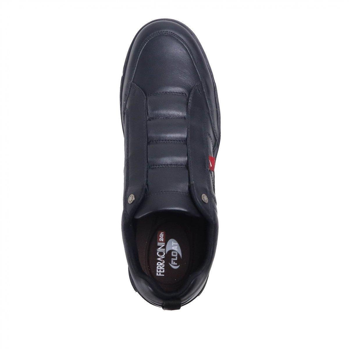 Sapatênis Ferracini Couro Sem Cadarço Masculino - Preto | Zattini