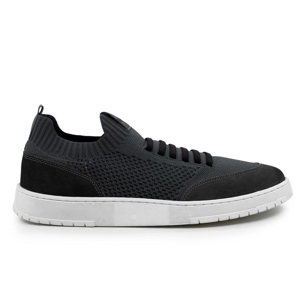 Sapatênis Ferracini Sneaker Sampa - Chumbo+Branco Menor preço em Sapatênis Ferracini Sneaker Sampa - Chumbo+Branco