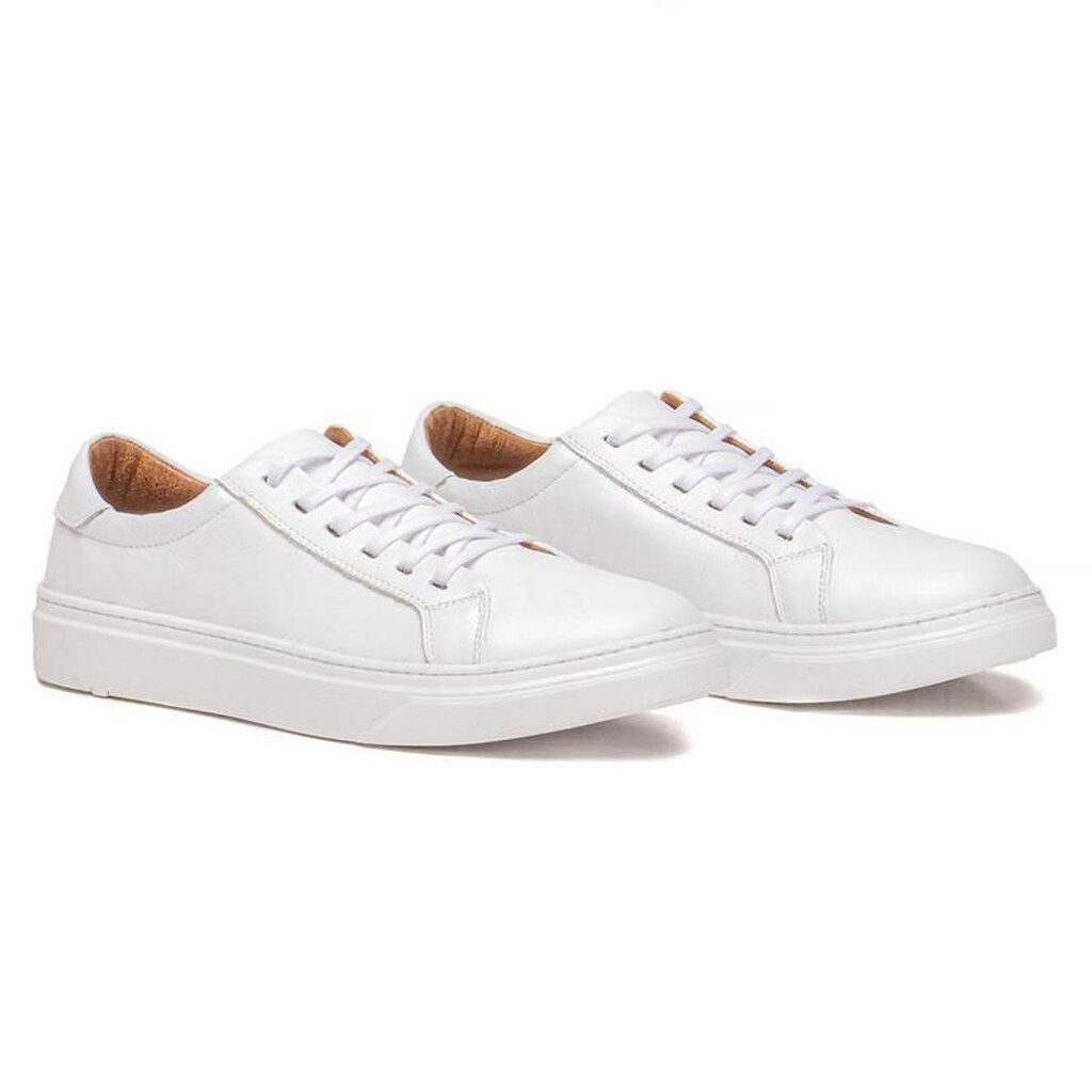 Sapatênis Masculino Branco Polo Couro Legitimo Tênis Casual
