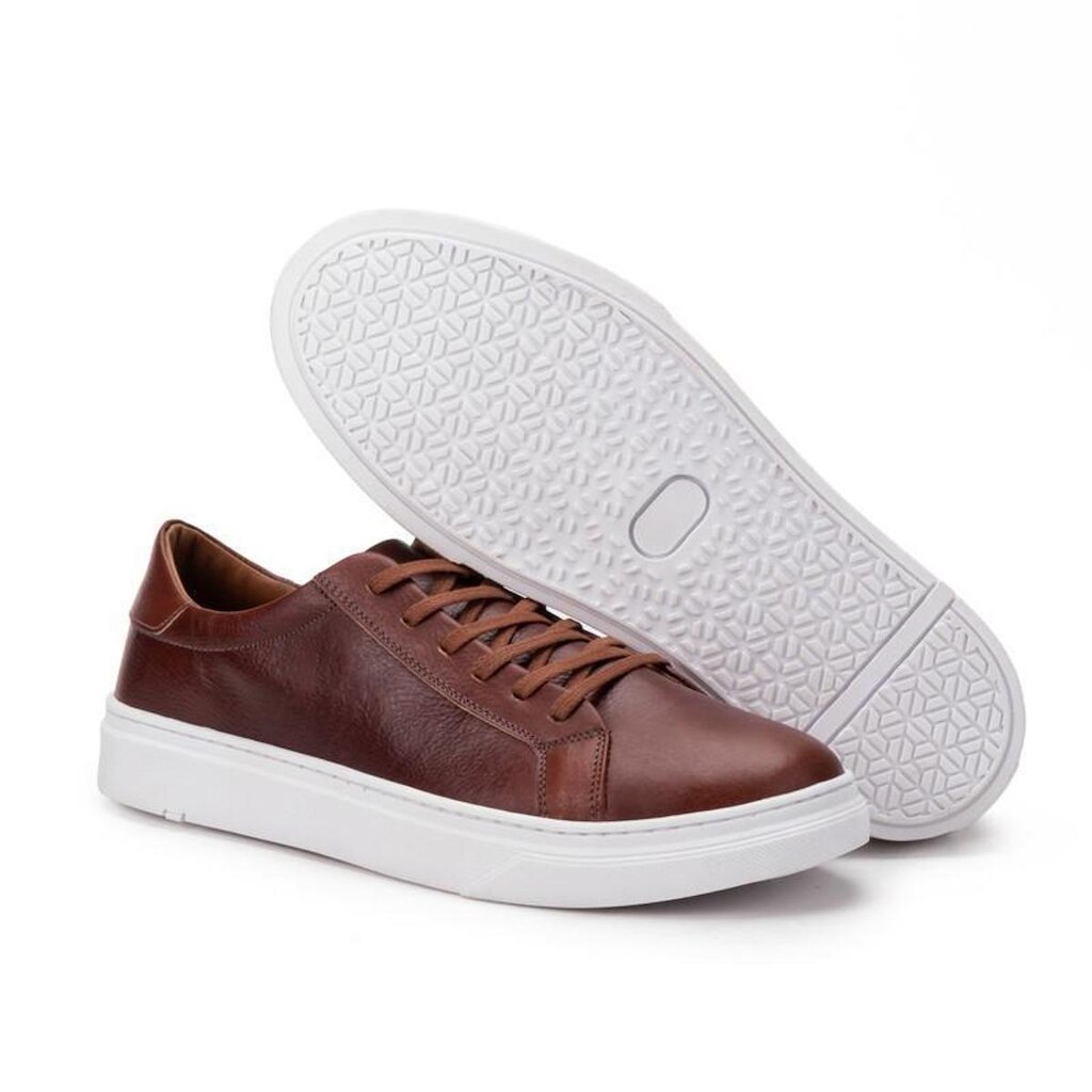 Sapatênis Masculino Branco Polo Couro Legitimo Tênis Casual