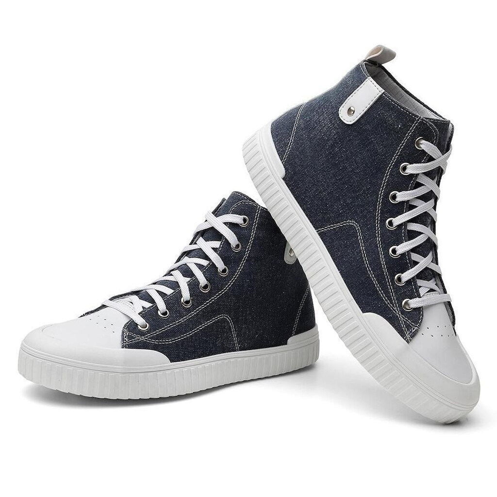 Sapatênis Masculino Cano Alto Jeans Conforto Estilo