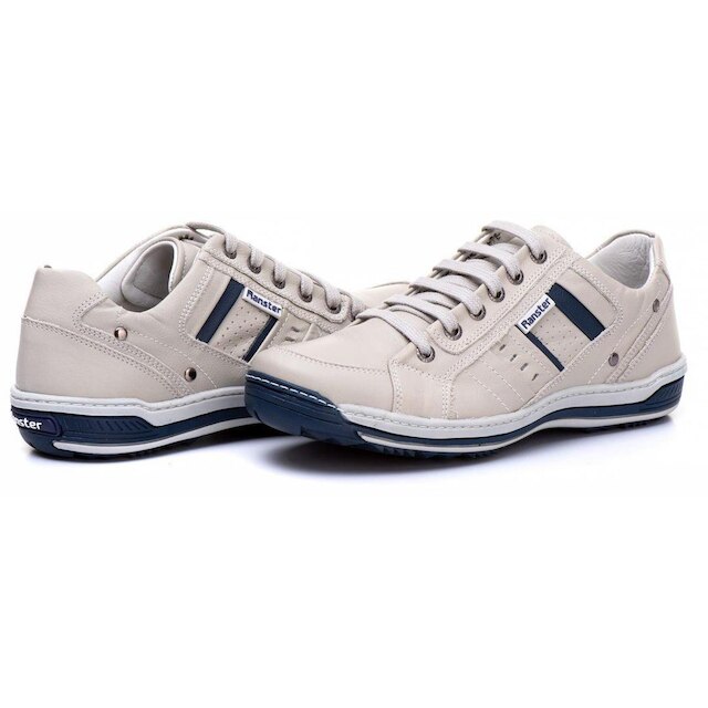 Sapatênis Masculino Casual Conforto Em Couro Legítimo Macio Cadarço Cano Baixo Premium