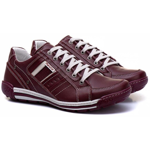 Sapatênis Masculino Casual Conforto Em Couro Legítimo Macio Cadarço Cano Baixo Premium