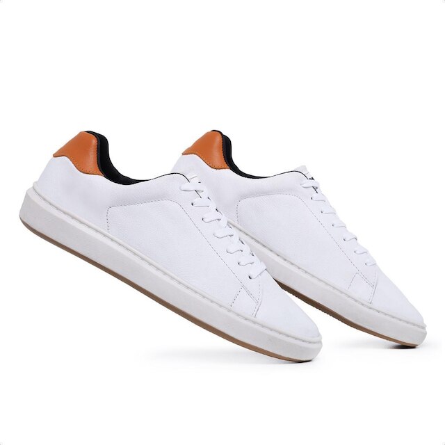 Sapatênis Masculino Casual De Couro Para Usar Com Bermuda Calça Terno Sch 300