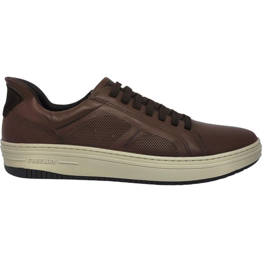 Sapatênis Masculino Casual Dia a Dia Passeio Calce Fácil em Couro Conforto Free Way Automat06