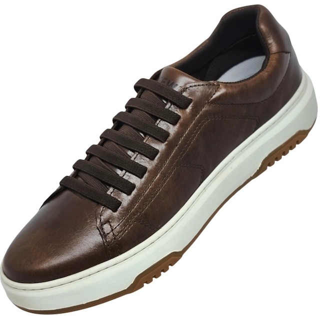 Sapatênis Masculino Casual Dia a Dia Trabalho Em Couro Com Elástico Ultra Confort Free Way Soul01