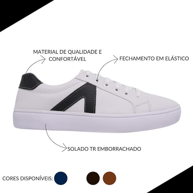 Sapatenis Masculino Com Ajuste Em Elástico Casual