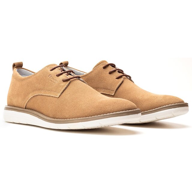 Sapatênis Masculino Couro Areia Comfort