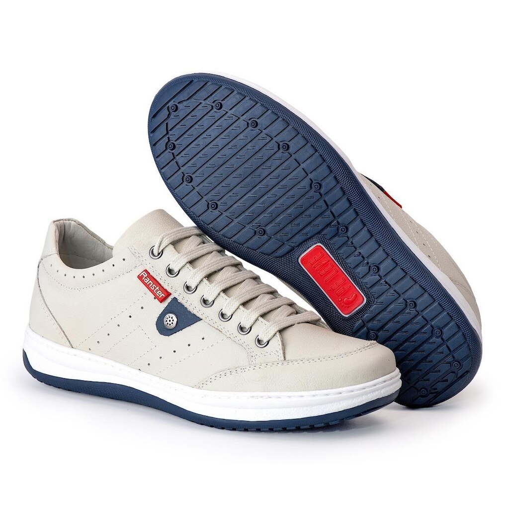 Sapatênis Masculino Couro Gelo Comfort