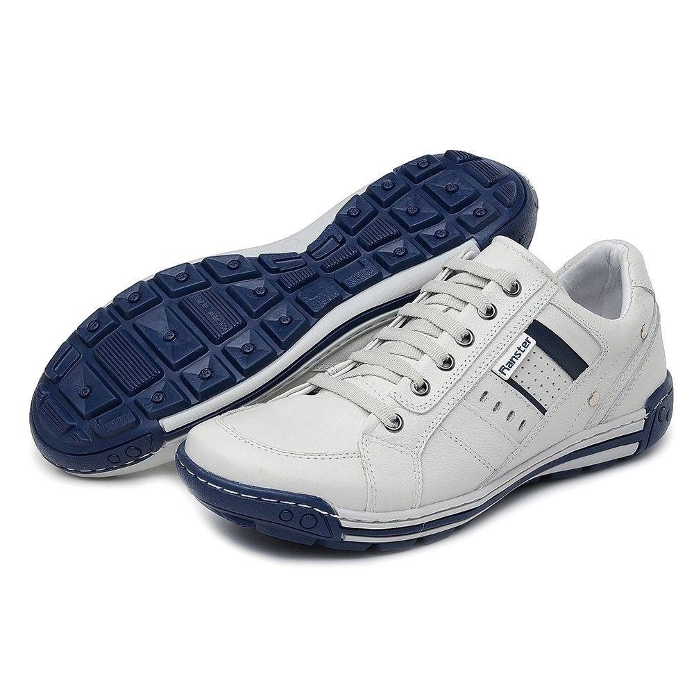 sapatênis masculino em couro gelo palmilha gel ranster