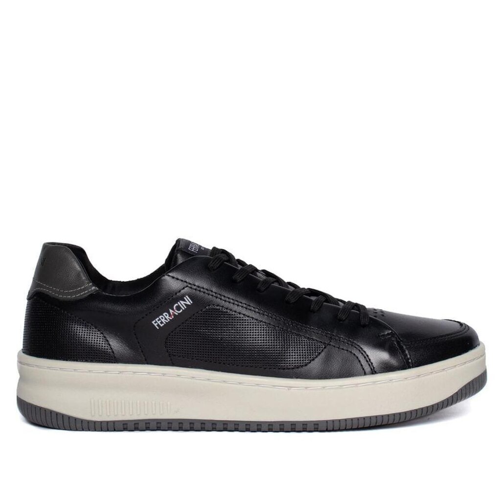 Sapatênis Masculino Ferracini Napa Conforto Preto/Cinza