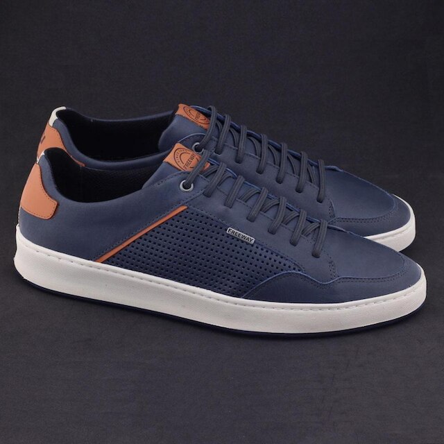 Sapatênis masculino Freeway Cavan 3983 Couro Evolution Cielo