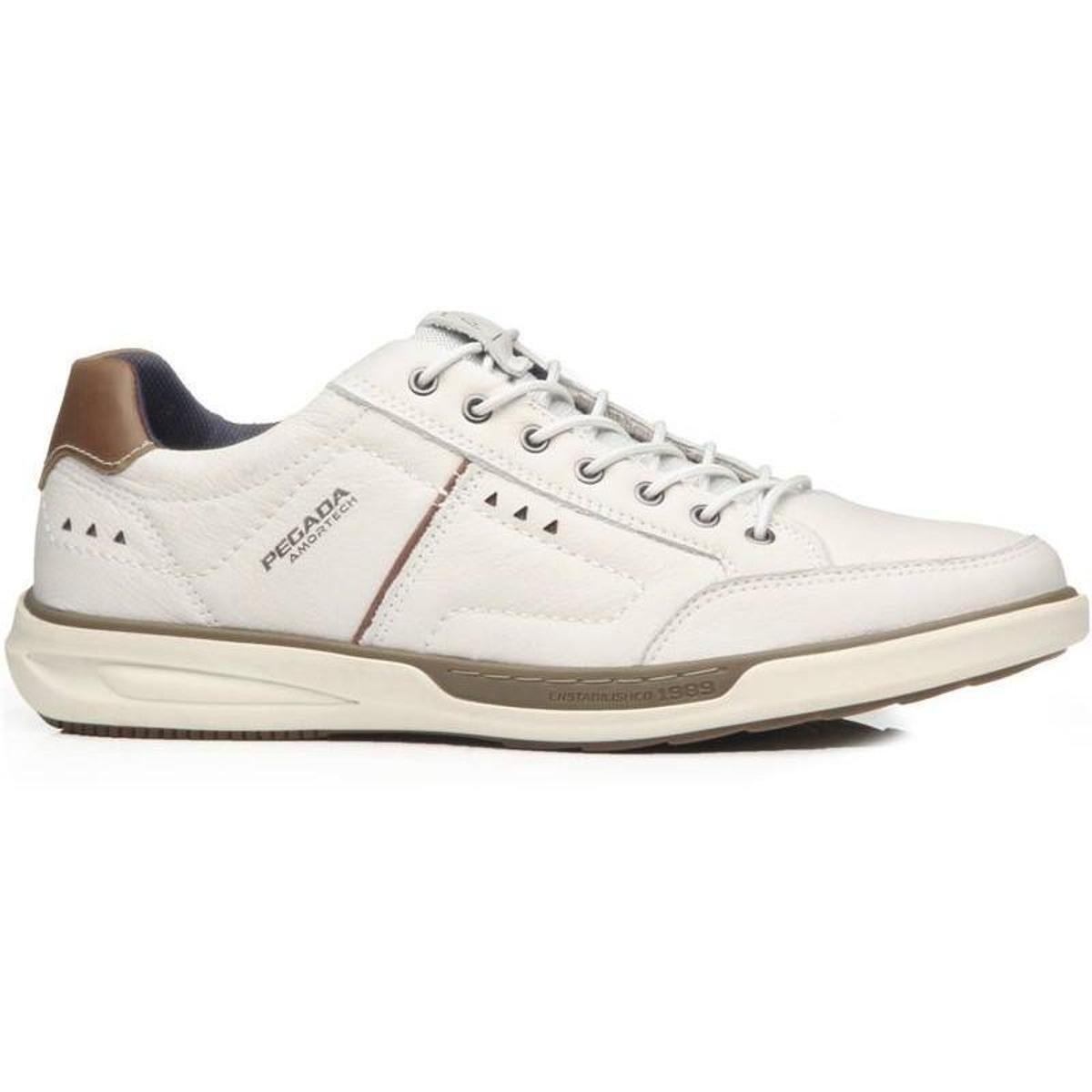 Sapatenis Masculino Pegada 111102 - Branco Menor preço em Sapatenis Masculino Pegada 111102 - Branco