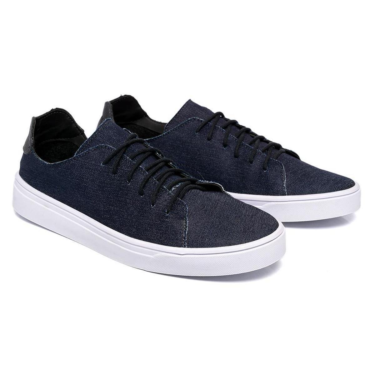 Sapatênis Masculino Tênis Casual de Lona Confortável com Cadarço Menor preço em Sapatênis Masculino Tênis Casual de Lona Confortável com Cadarço