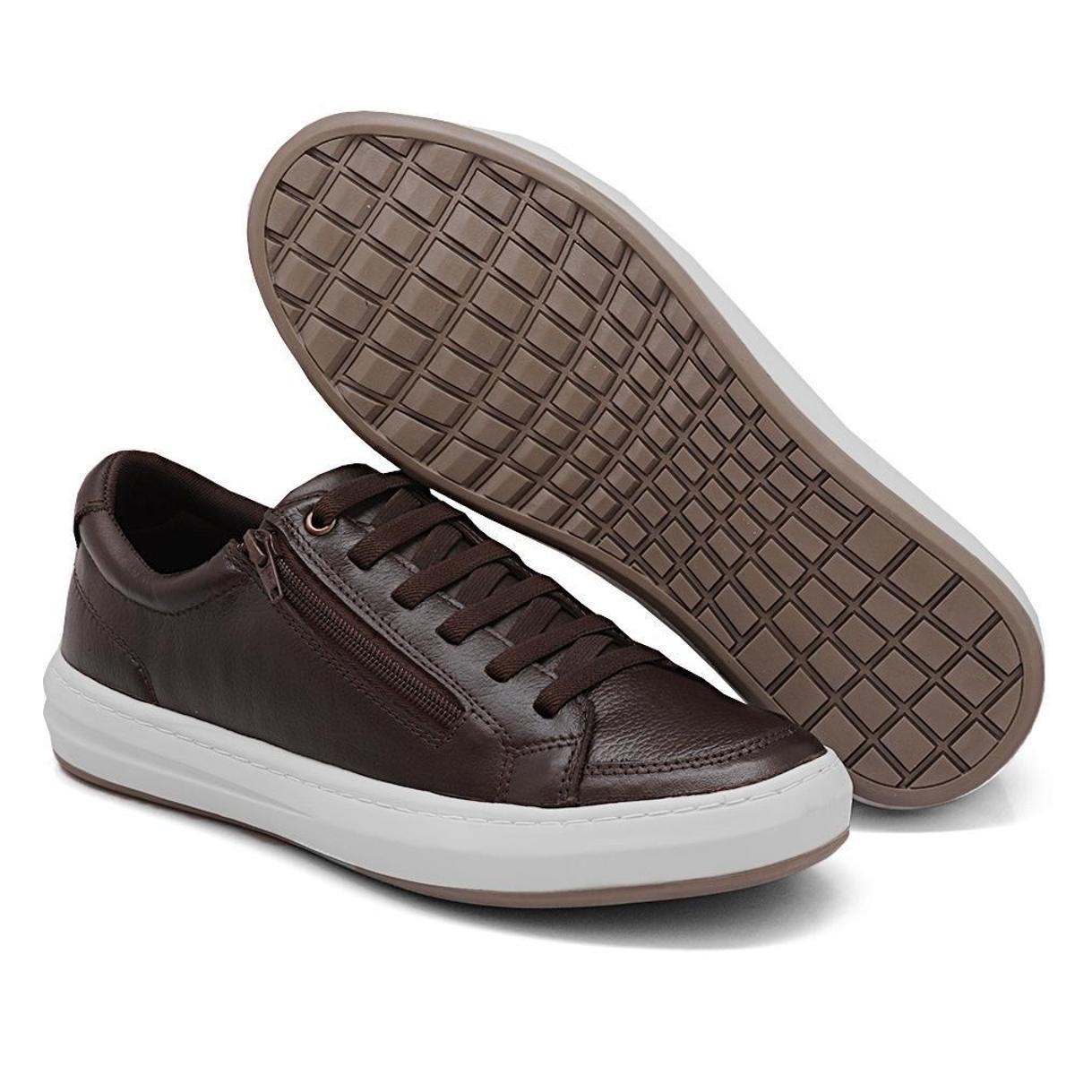 Sapatênis Masculino Tênis Casual Em Couro Legitimo Confortável Menor preço em Sapatênis Masculino Tênis Casual Em Couro Legitimo Confortável