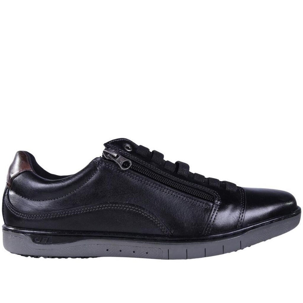 Sapatênis Masculino Zariff com Zíper Lateral 0404 Preto