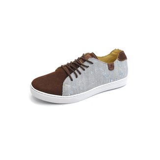 Sapatênis Metropole Jeans Destroyed E Couro Shoes Grand Masculino