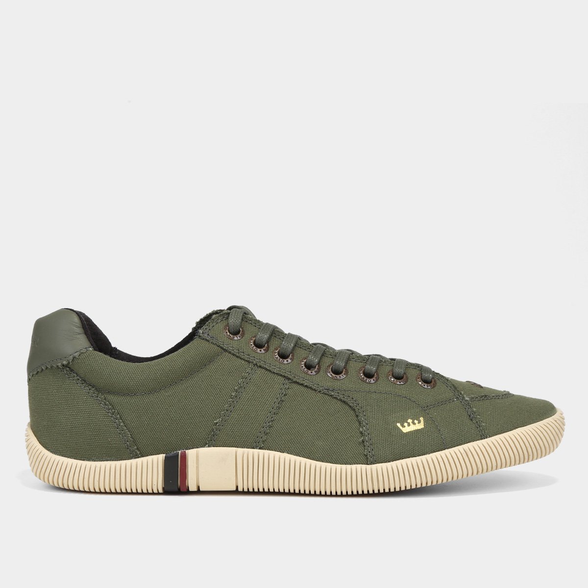 Sapatênis Osklen Riva Masculino - Verde Militar Menor preço em Sapatênis Osklen Riva Masculino - Verde Militar