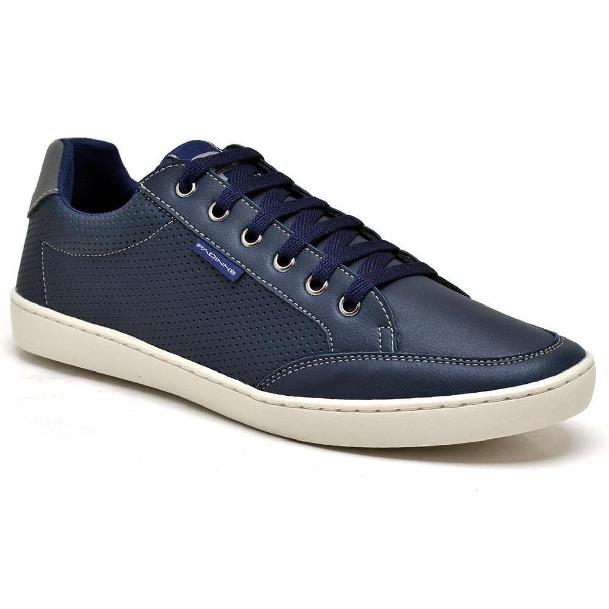 Sapatênis Padinne Casual Cadarço Conforto Masculino - Marinho Menor preço em Sapatênis Padinne Casual Cadarço Conforto Masculino - Marinho