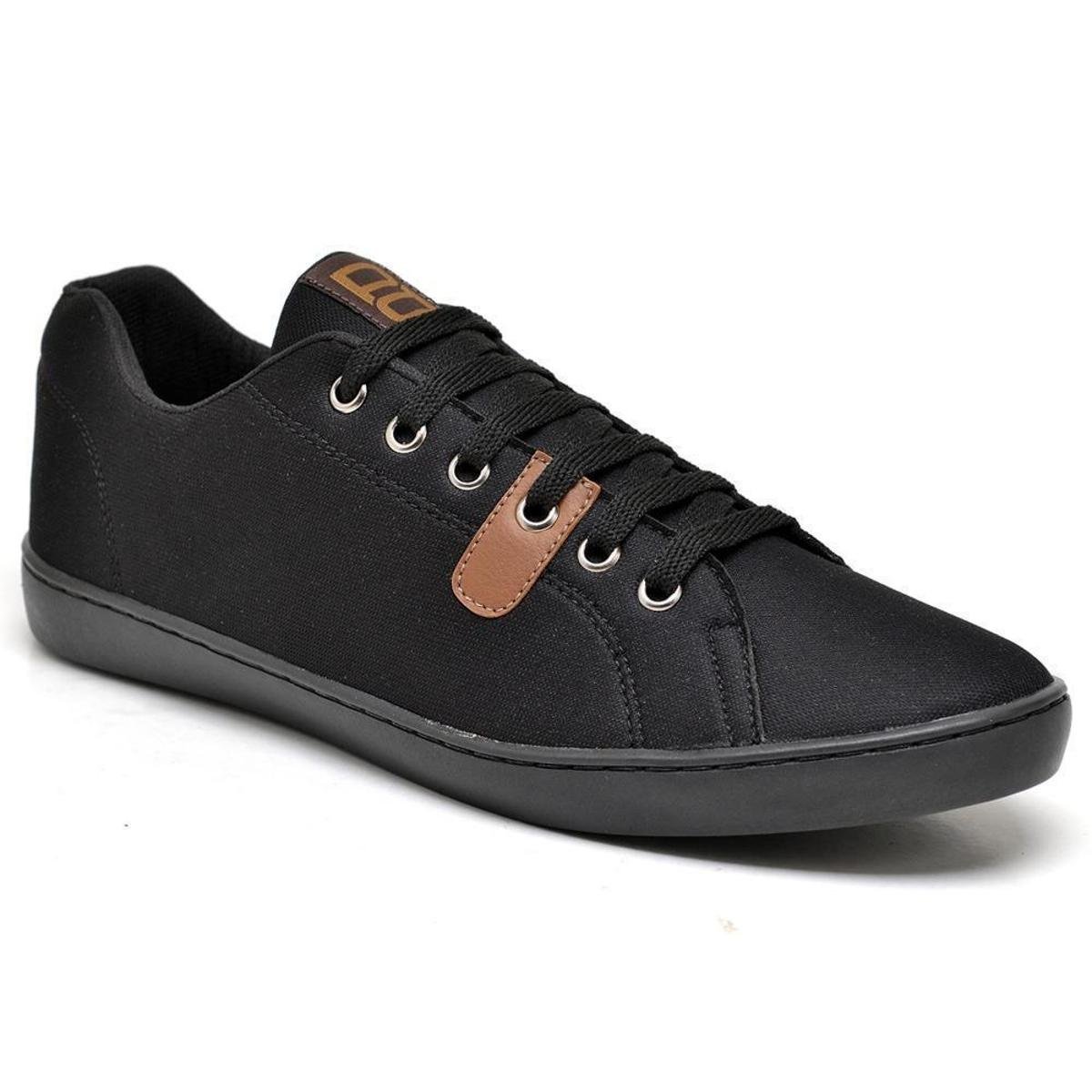 Sapatênis Padinne Casual Cadarço Masculino - Preto Menor preço em Sapatênis Padinne Casual Cadarço Masculino - Preto