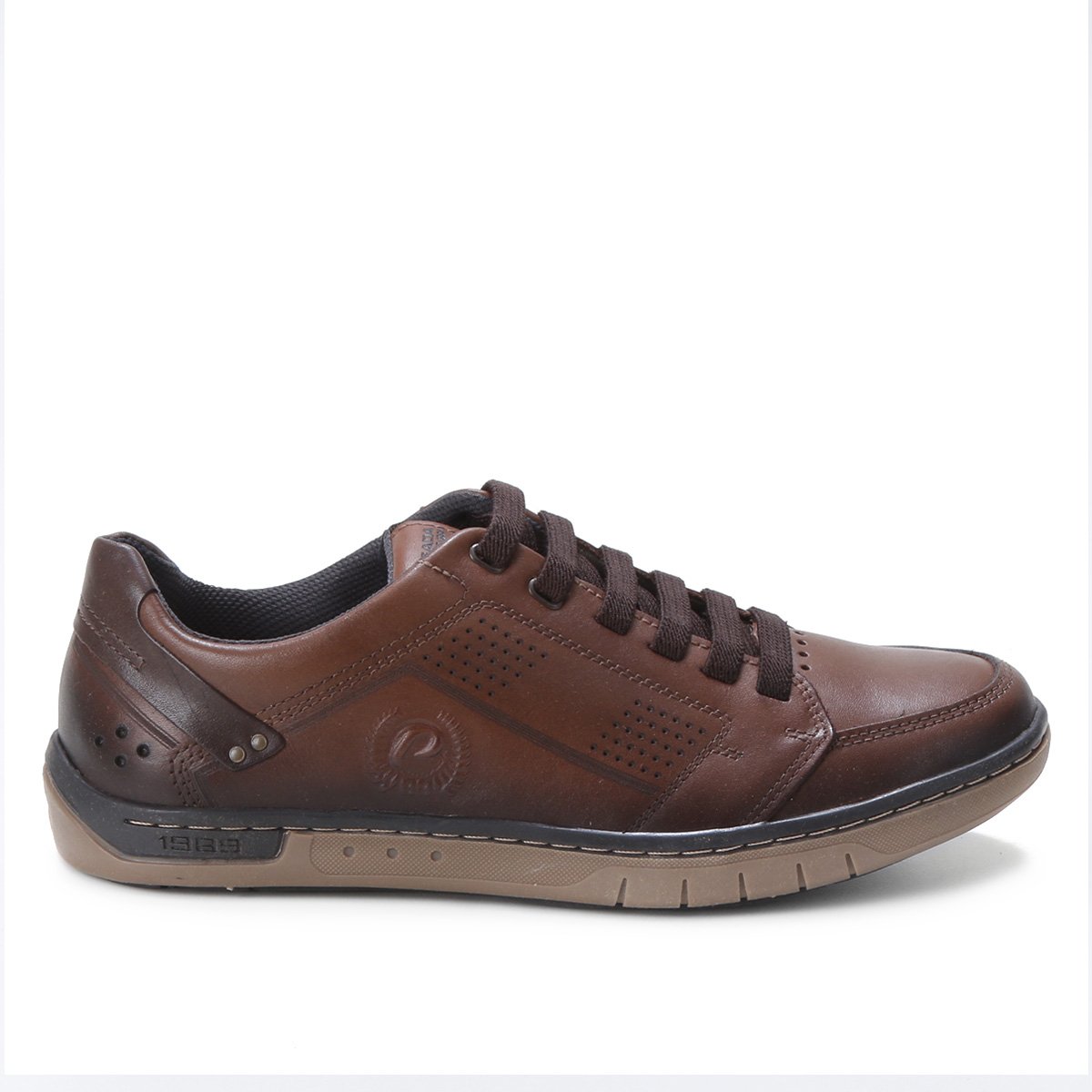 Sapatênis Pegada Casual Masculino - Marrom Menor preço em Sapatênis Pegada Casual Masculino - Marrom