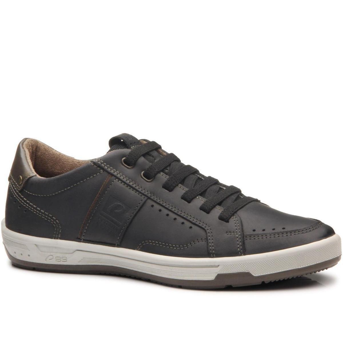 Sapatênis Pegada Masculino em Couro Black 119401-07 Menor preço em Sapatênis Pegada Masculino em Couro Black 119401-07