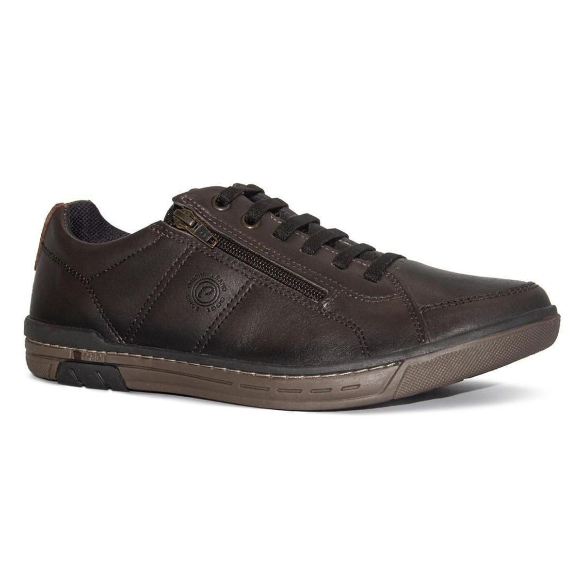 Sapatênis Pegada Masculino Stretch Couro Zíper 119313 Menor preço em Sapatênis Pegada Masculino Stretch Couro Zíper 119313