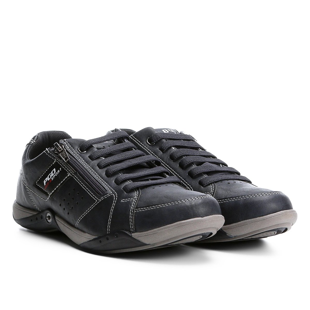 Sapatênis Pegada Microfibra Masculino - Azul Menor preço em Sapatênis Pegada Microfibra Masculino - Azul