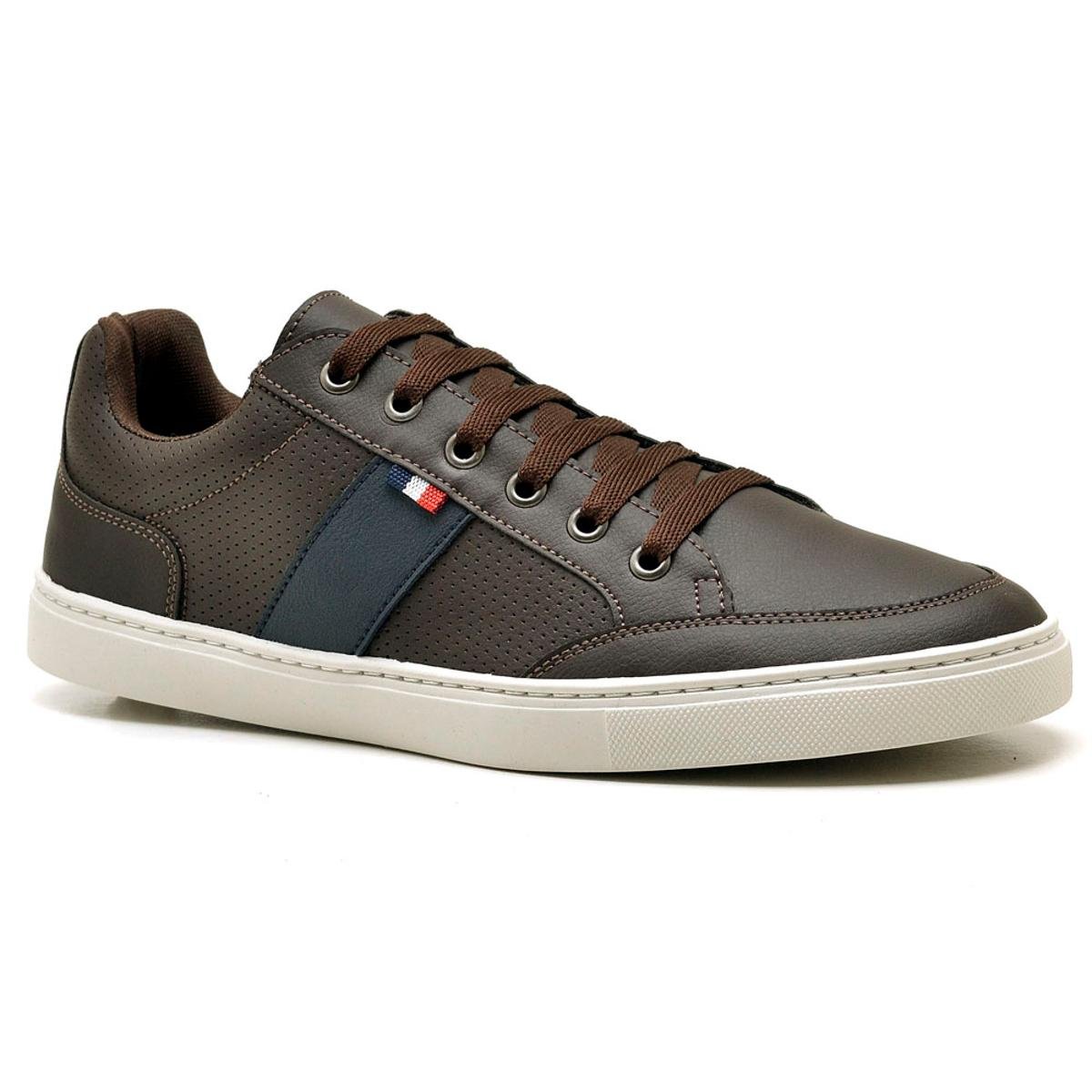 Sapatênis Polo State Lark Masculino - Cafe Menor preço em Sapatênis Polo State Lark Masculino - Cafe