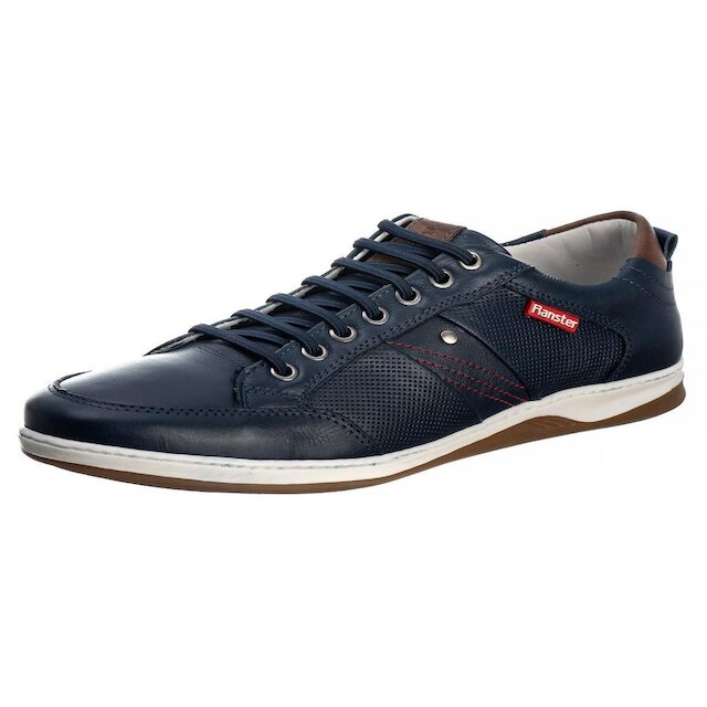 Sapatênis Ranster Masculino Em Couro Confortável Azul 3010 AZUL