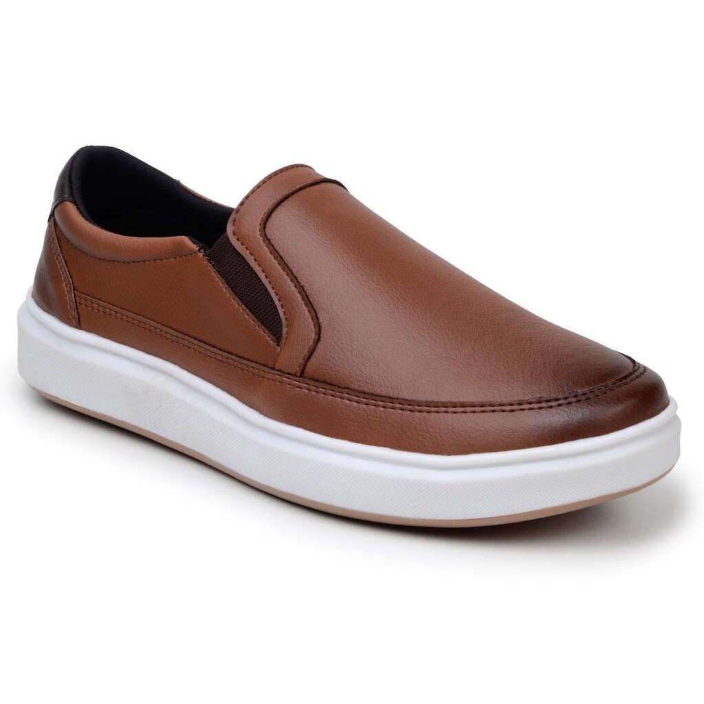 Sapatenis Sapato Masculino Slip On Mocassim Tênis Confortável Couro Eco Parra Boots