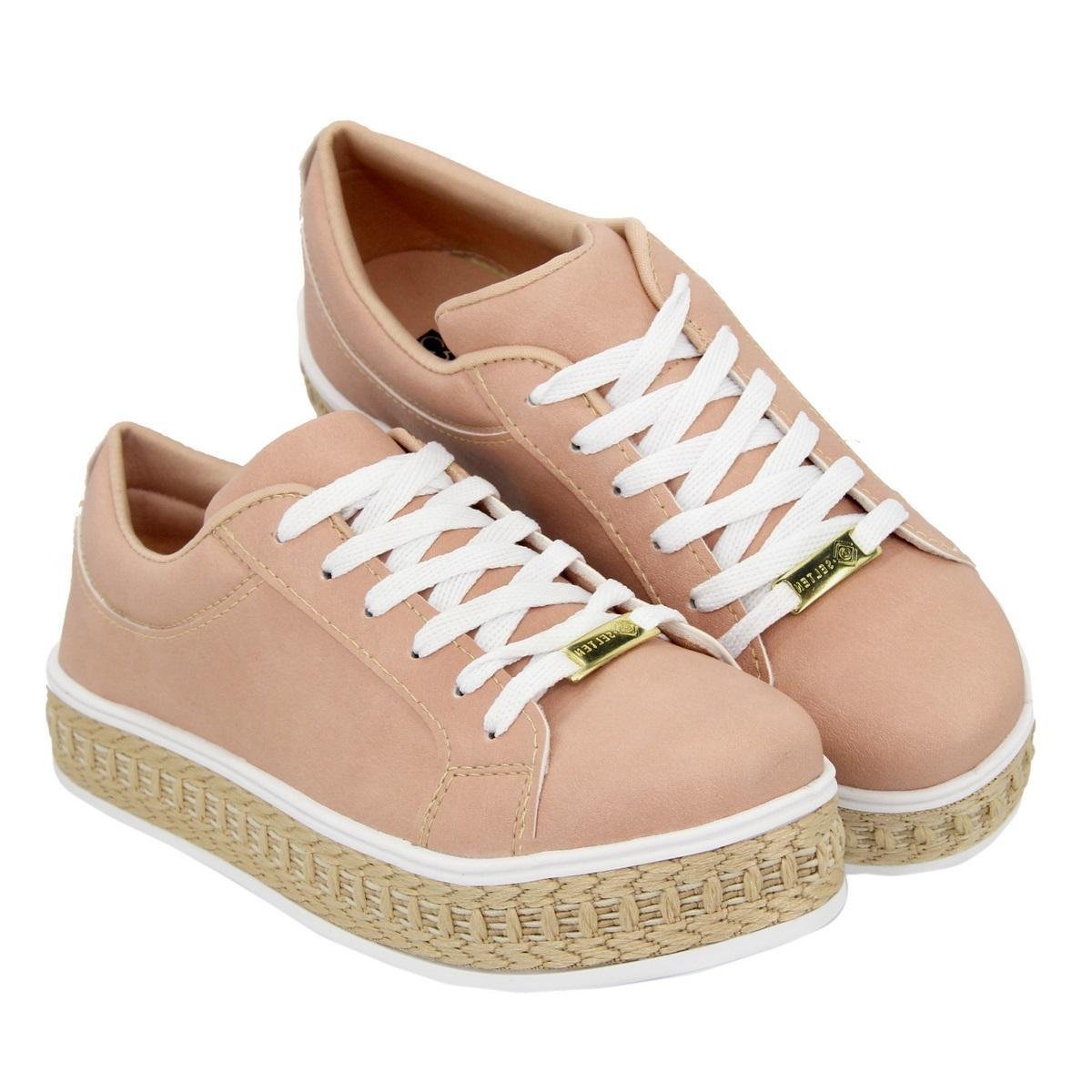 sapatênis feminino nude