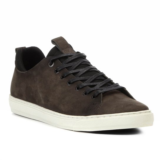 Sapatênis Shoestock Neoprene Couro Masculino - Musgo