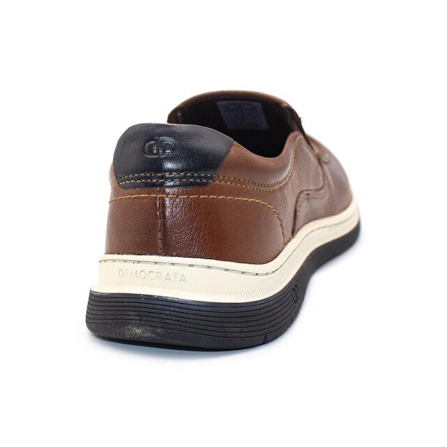 Sapatênis Slip On De Couro Democrata Masculino Easy Leave 245201