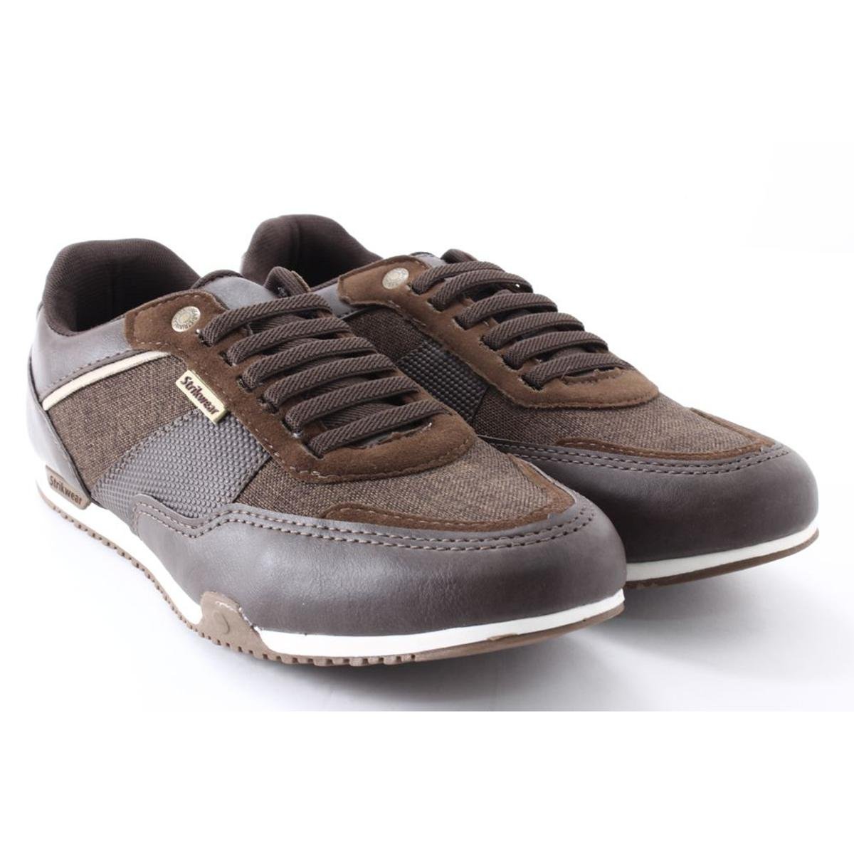 Sapatênis Strikwear Lona Elástico Masculino - Café | Zattini