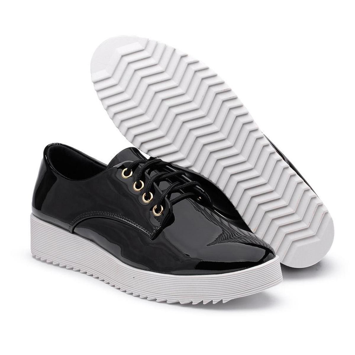 sapatenis de verniz feminino