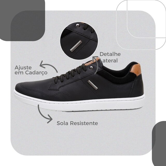 Sapatênis Tênis Casual Masculino Ajuste Elástico Bardone