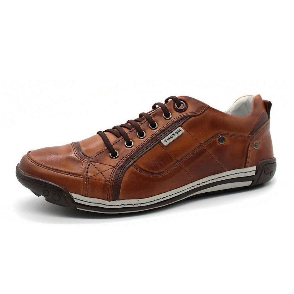 Sapatenis Tenis Casual Masculino Em Couro Forrado Solado Borracha Palmilha Gel Excelente Qualidade