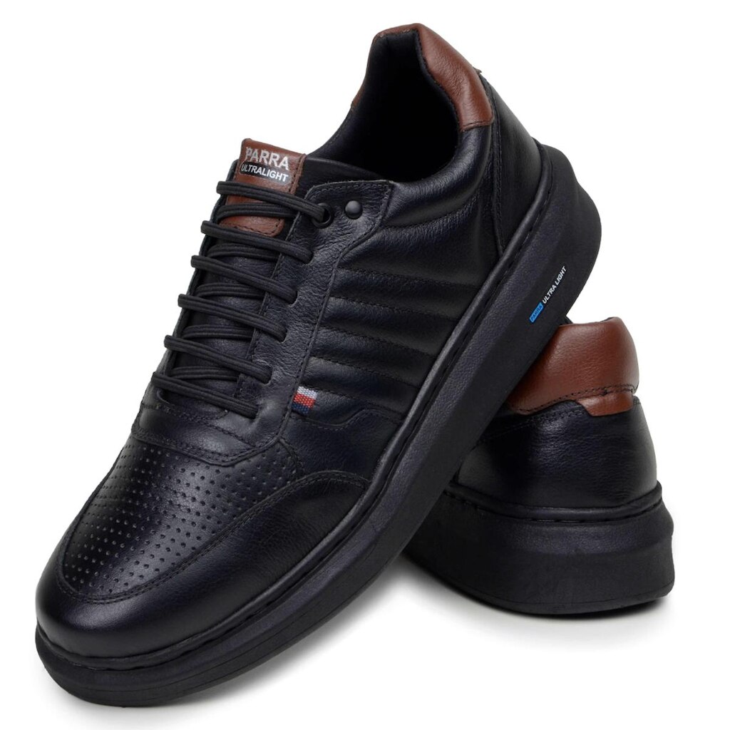 Sapatenis Tenis Masculino Couro Legitimo Casual Social Urbano Moderno Detalhado Confortável Macio